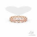 Anel Life Corações Life by Vivara - Vista Frontal