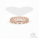 Anel Life Corações Life by Vivara - Vista Lateral