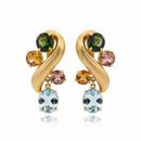 Brinco Ouro Pedra Natural Amsterdam Sauer - Vista Frontal